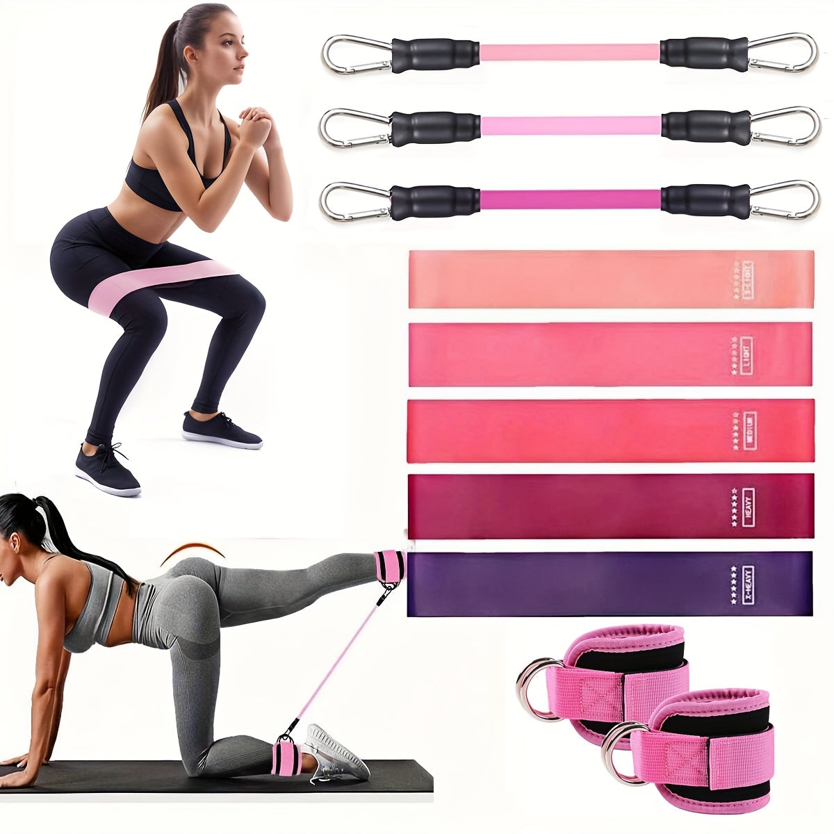 10-Piece Resistance Band & Ankle Strap Set